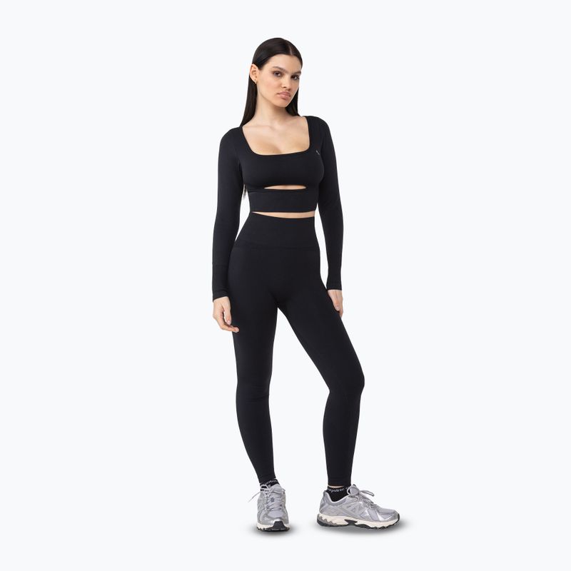 Damen-Workout-Leggings Carpatree Dopamine Buzz Seamless obsidian schwarz 2
