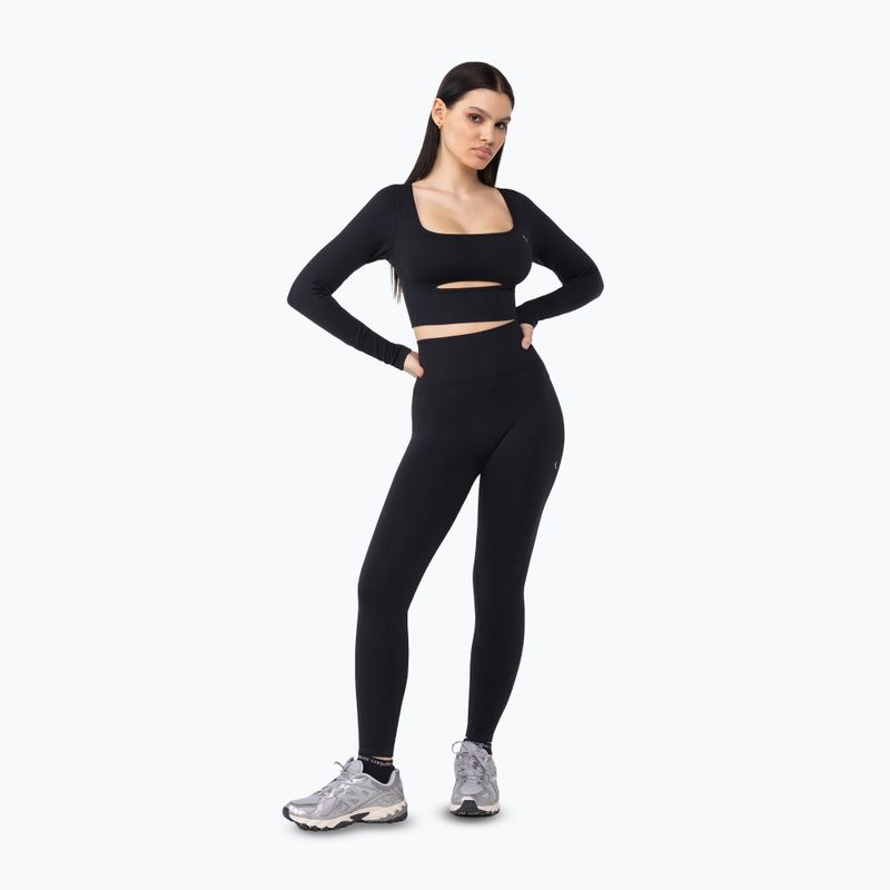 Damen Training Longsleeve Carpatree Dopamine Buzz Seamless obsidian schwarz 2