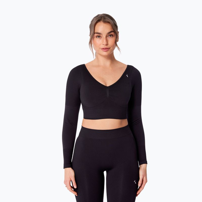 Damen-Trainingslangarmshirt Carpatree Eris Seamless orchid black