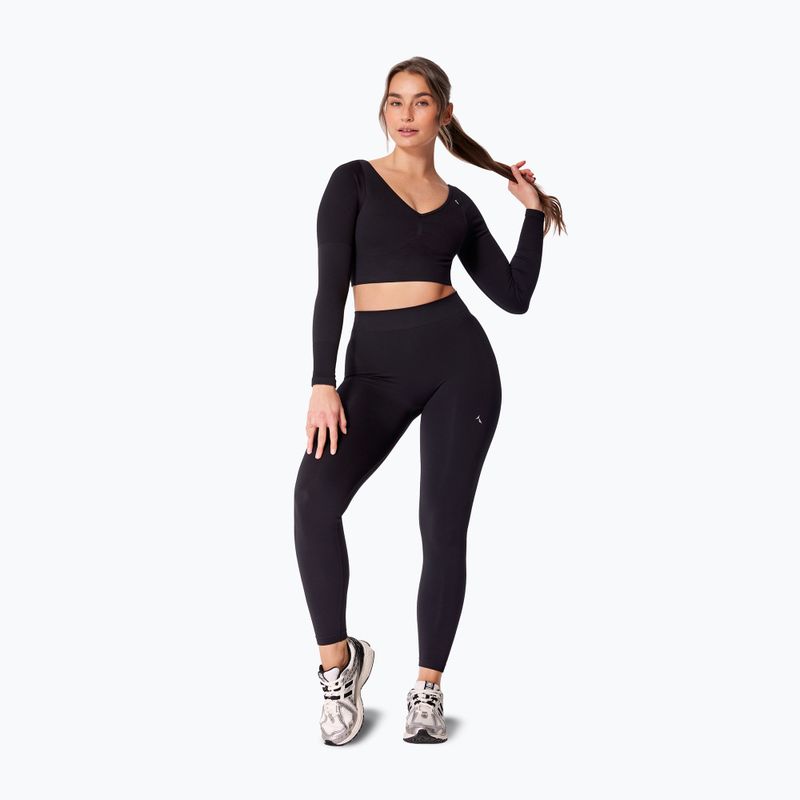 Damen-Trainingslangarmshirt Carpatree Eris Seamless orchid black 2
