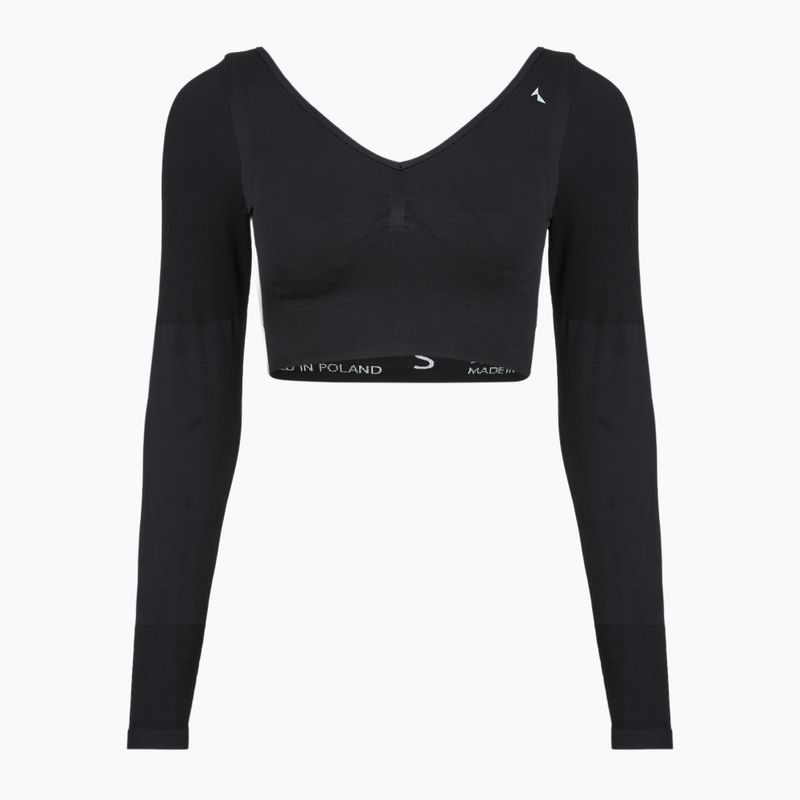 Damen-Trainingslangarmshirt Carpatree Eris Seamless orchid black