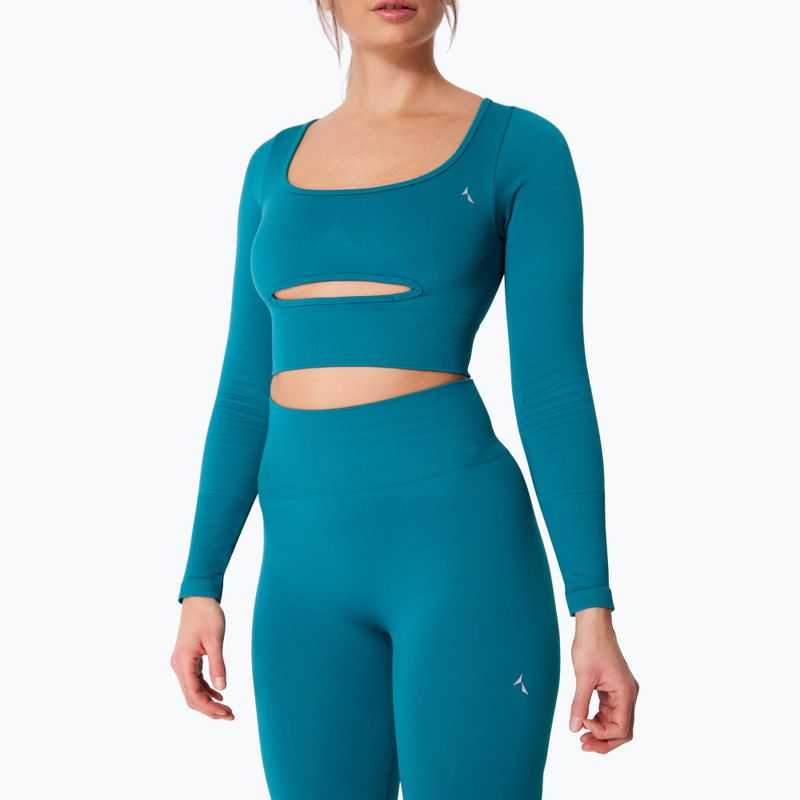Damen-Trainingslangarmshirt Carpatree Dopamine Buzz Seamless petrol green 3