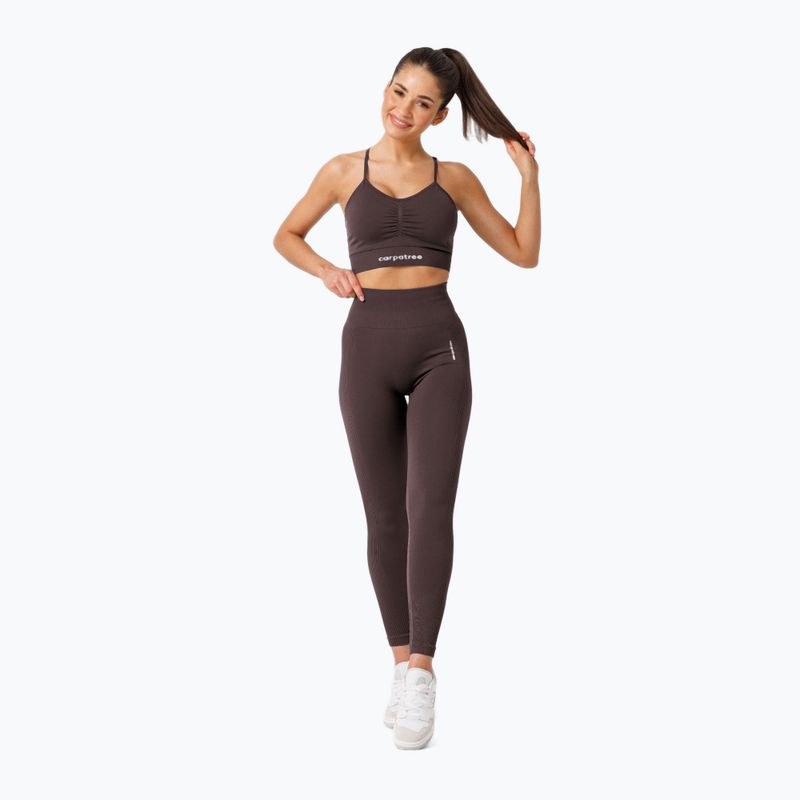 Damen-Trainingsleggings Carpatree Allure Seamless berry brown 2