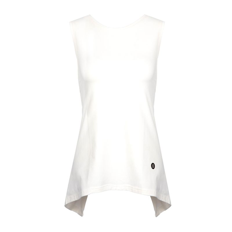Damen Yoga Top Moonholi Galaxy Open Back Tank weiß 217
