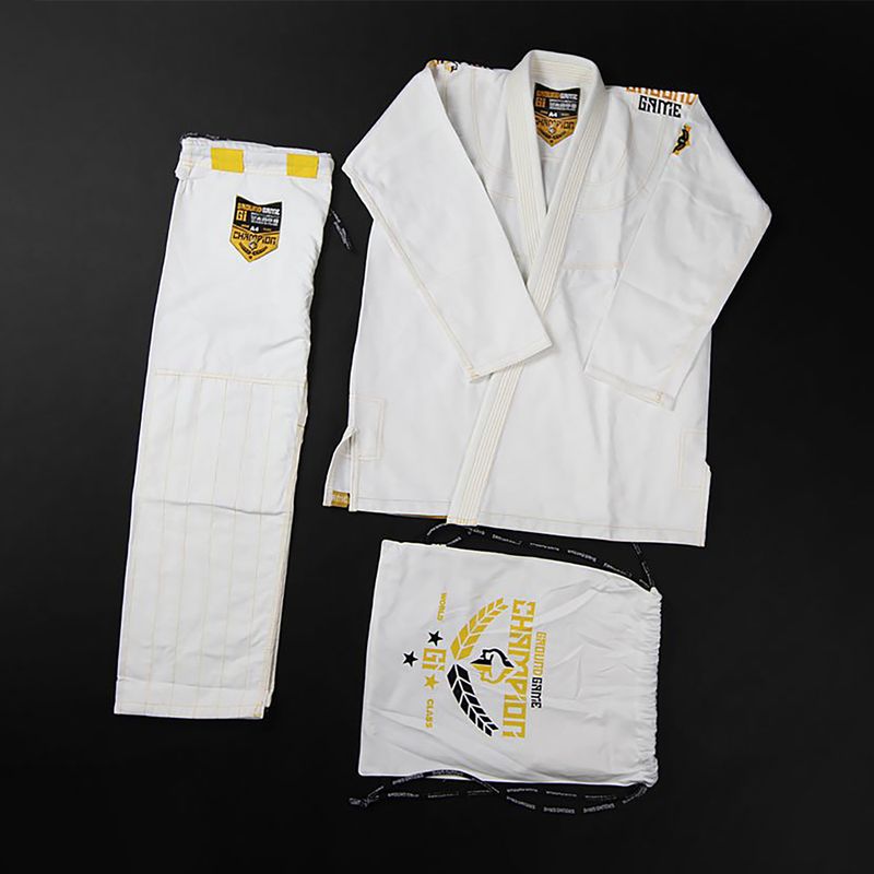 GI für Brazilian Jiu-Jitsu Herren Ground Game Champion 2.0 weiß GICHNEWWHIA1 8