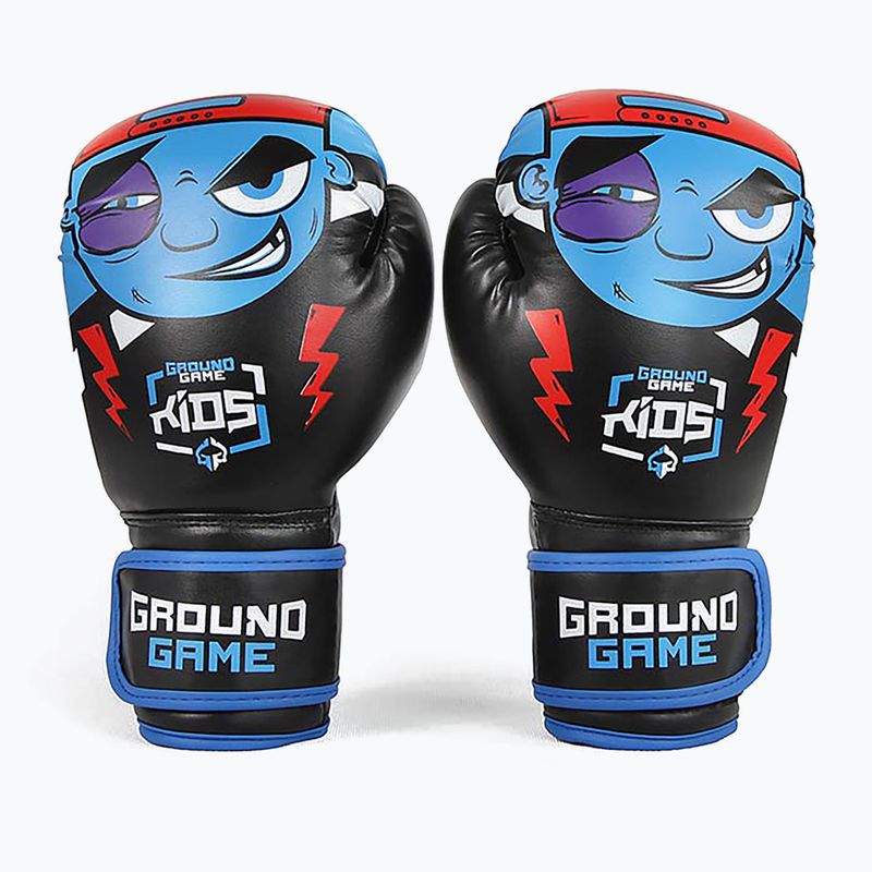 Ground Game Prodigy Kinder Boxhandschuhe schwarz und blau 6