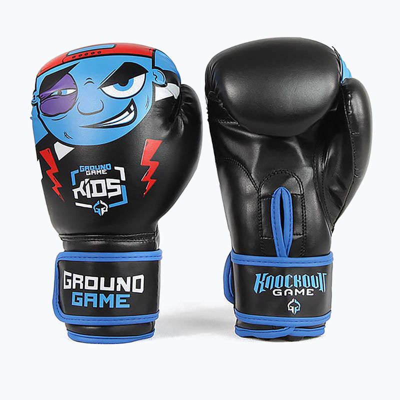 Ground Game Prodigy Kinder Boxhandschuhe schwarz und blau 8