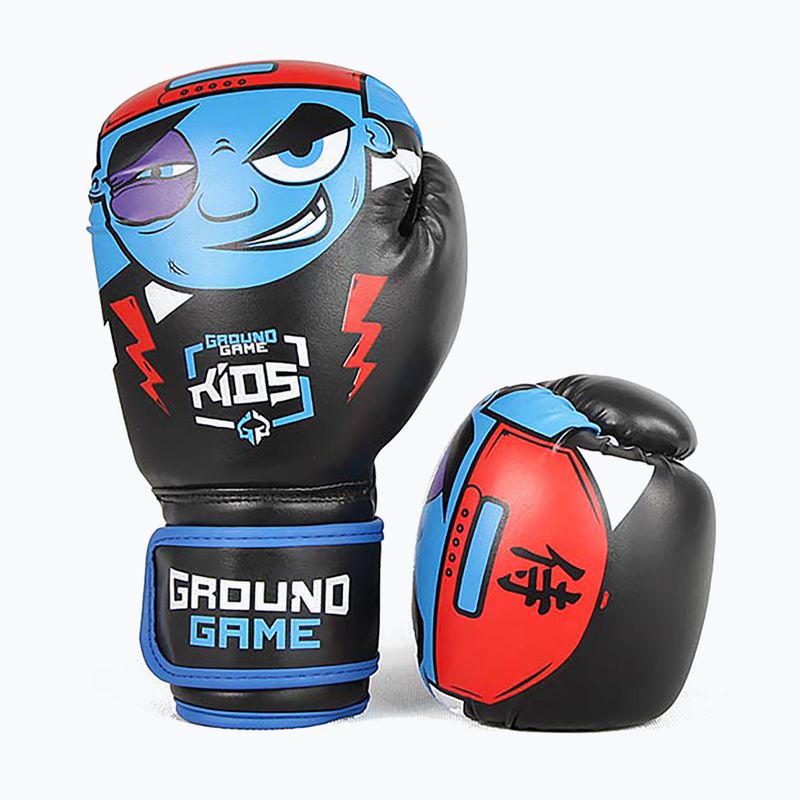 Ground Game Prodigy Kinder Boxhandschuhe schwarz und blau 10