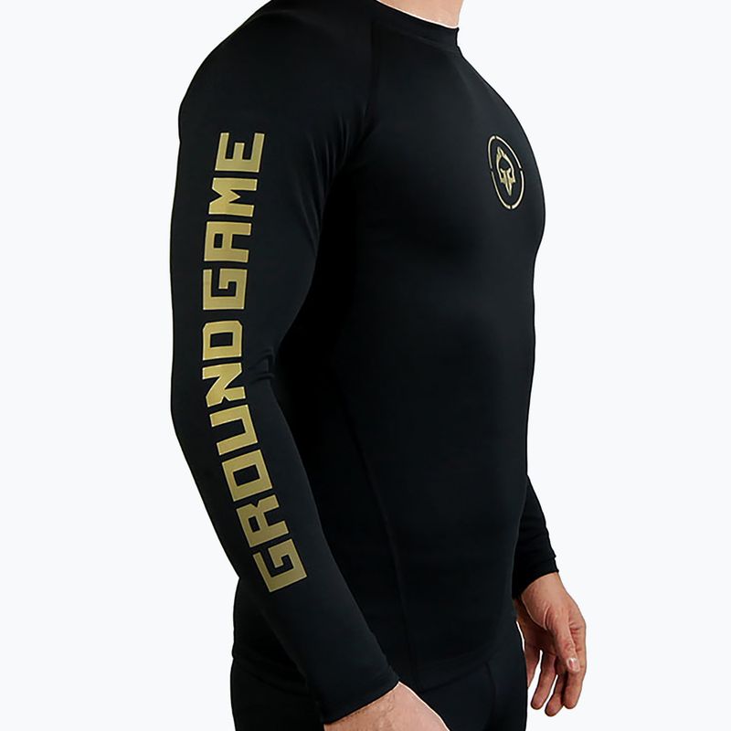 Herren Ground Game Athletic Gold Rashguard schwarz RASHATHGOLDLS 2