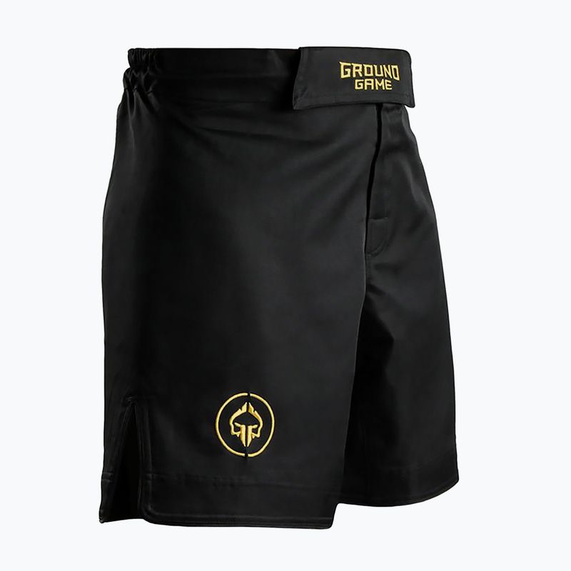 Herren Ground Game MMA Athletic Gold Shorts schwarz MMASHOATHGOLD 2