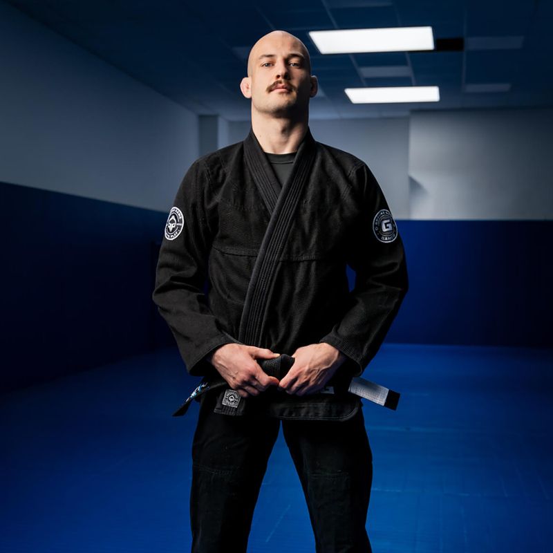 GI für brasilianisch Jiu-Jitsu Herren Ground Game Gamer schwarz GIGAMERBLA 4