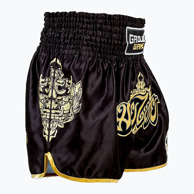 Ground Game Muay Thai Herren Boxershorts 'Gold' schwarz 21MTSHGOLDS 2