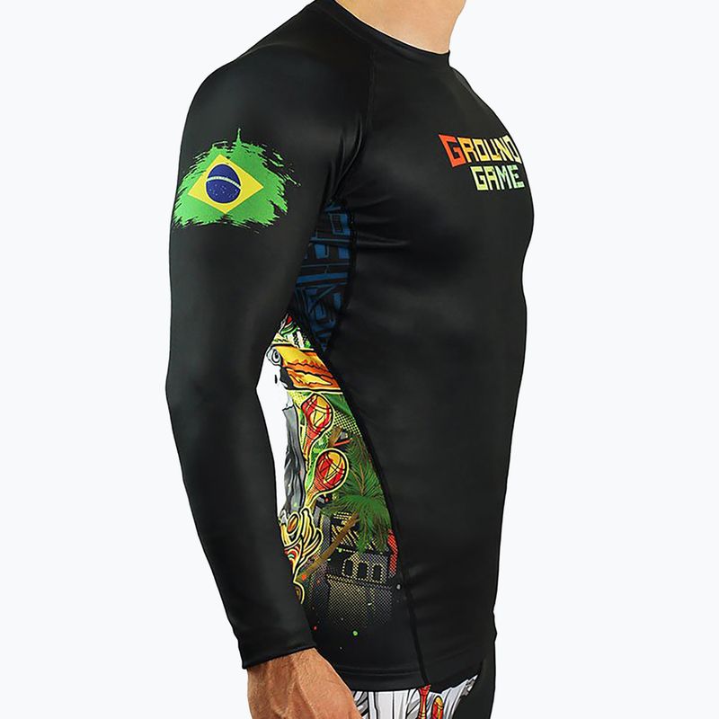 Herren Rashguard Ground Game Brasil Farbe 21RASHBRALS 4