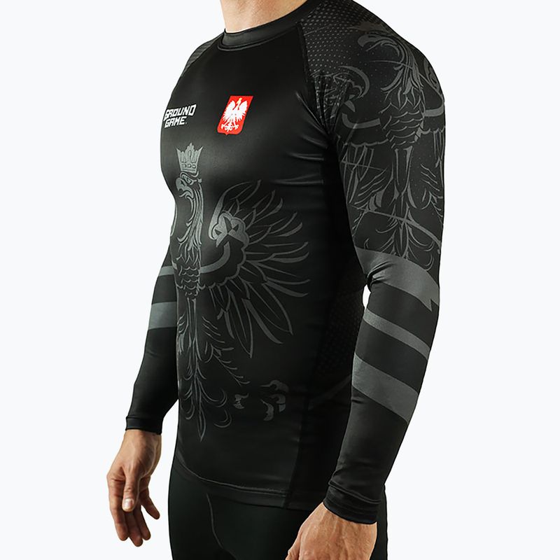 Herren Rashguard Ground Game Polen schwarz 21RASHPOLLS 3