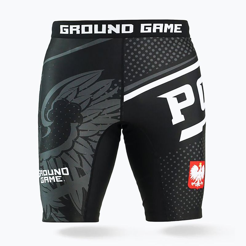 Ground Game Vale Tudo Poland Herren Trainingsshorts schwarz/weiß/rot