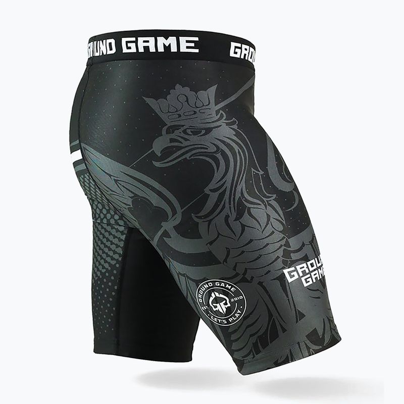 Ground Game Vale Tudo Poland Herren Trainingsshorts schwarz/weiß/rot 4