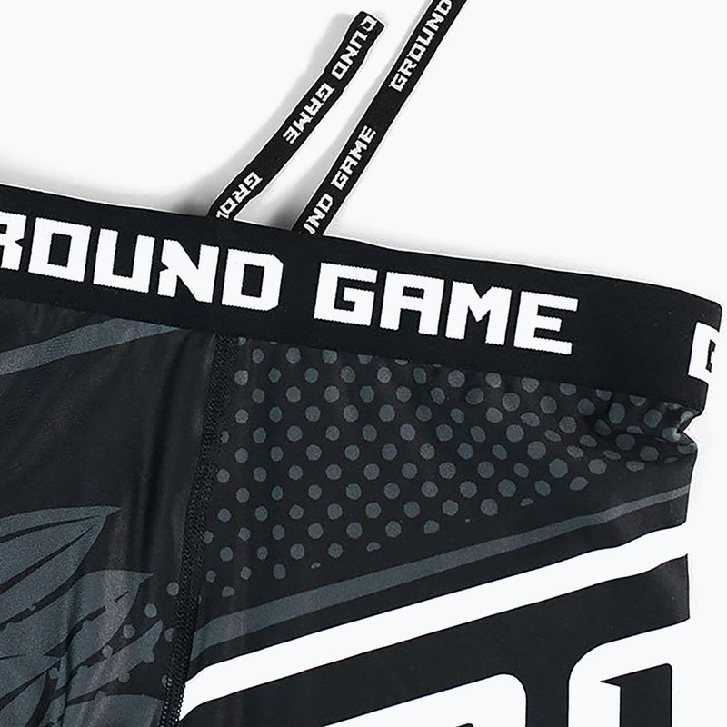 Ground Game Vale Tudo Poland Herren Trainingsshorts schwarz/weiß/rot 5