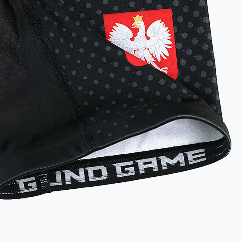 Ground Game Vale Tudo Poland Herren Trainingsshorts schwarz/weiß/rot 6