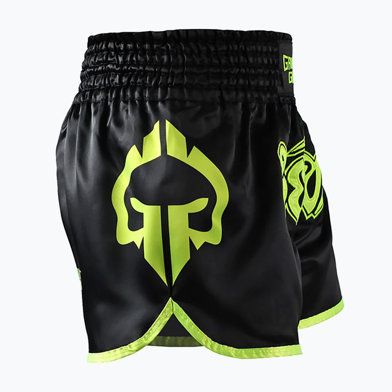 Herren Ground Game Muay Thai Neon Trainingsshorts schwarz/grün neon 3