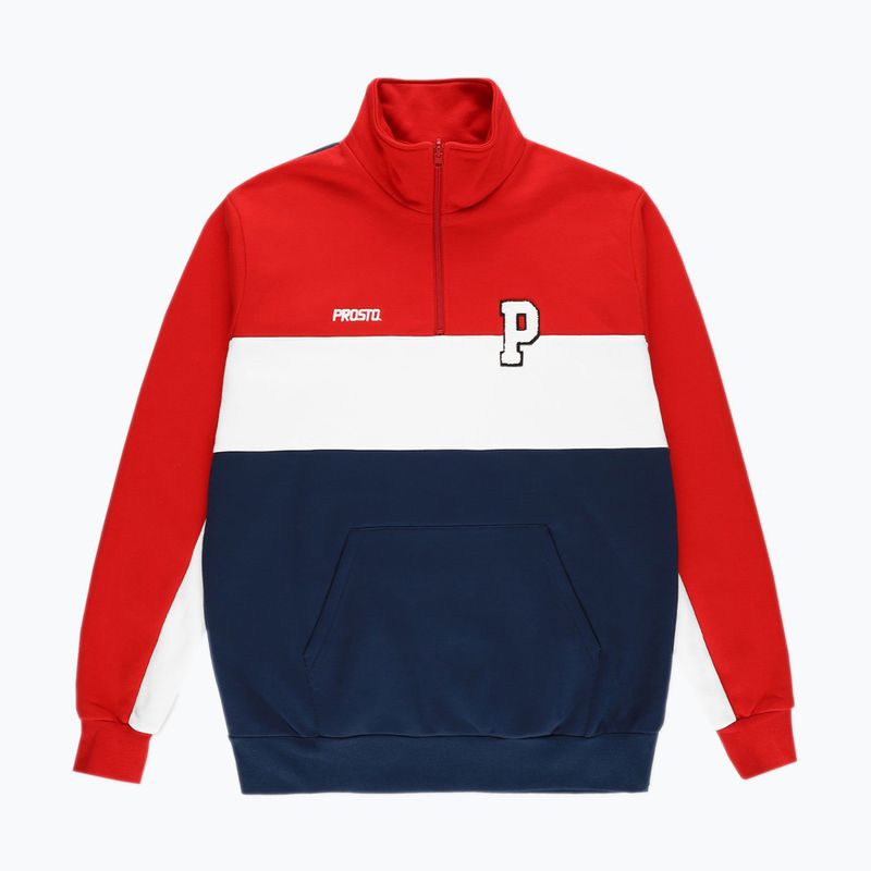 Sweatshirt Herren PROSTO Half Zip Sweatshirt rot KL222MSWE1133