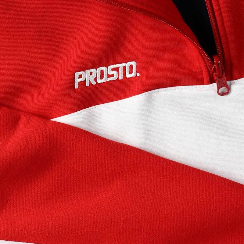 Sweatshirt Herren PROSTO Half Zip Sweatshirt rot KL222MSWE1133 4