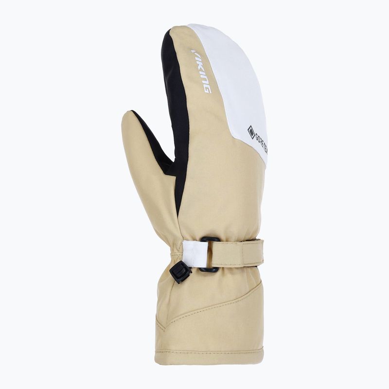 Damen-Skihandschuhe Viking Sherpa 2.0 Gore-Tex Mitten Ski beige/white 2