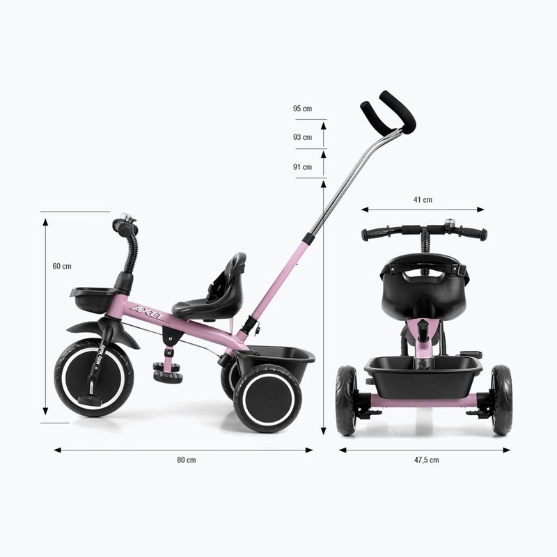 Dreirädriges Laufrad Milly Mally Axel pink 11
