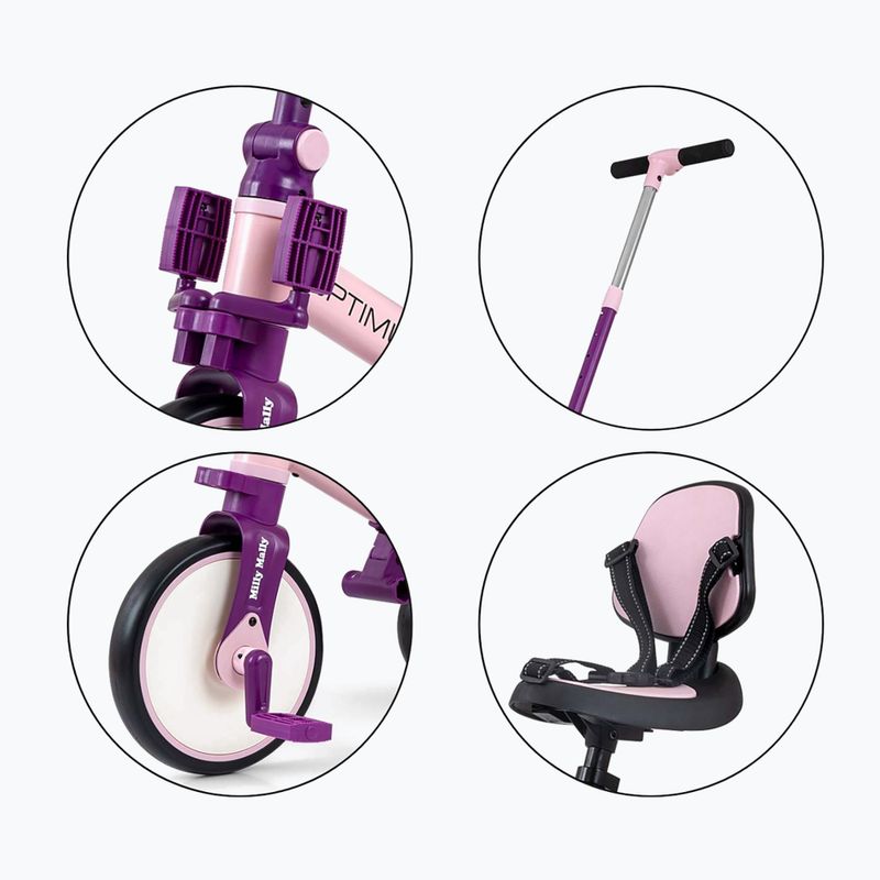 Laufrad Milly Mally 5w1 Optimus Max pink 12