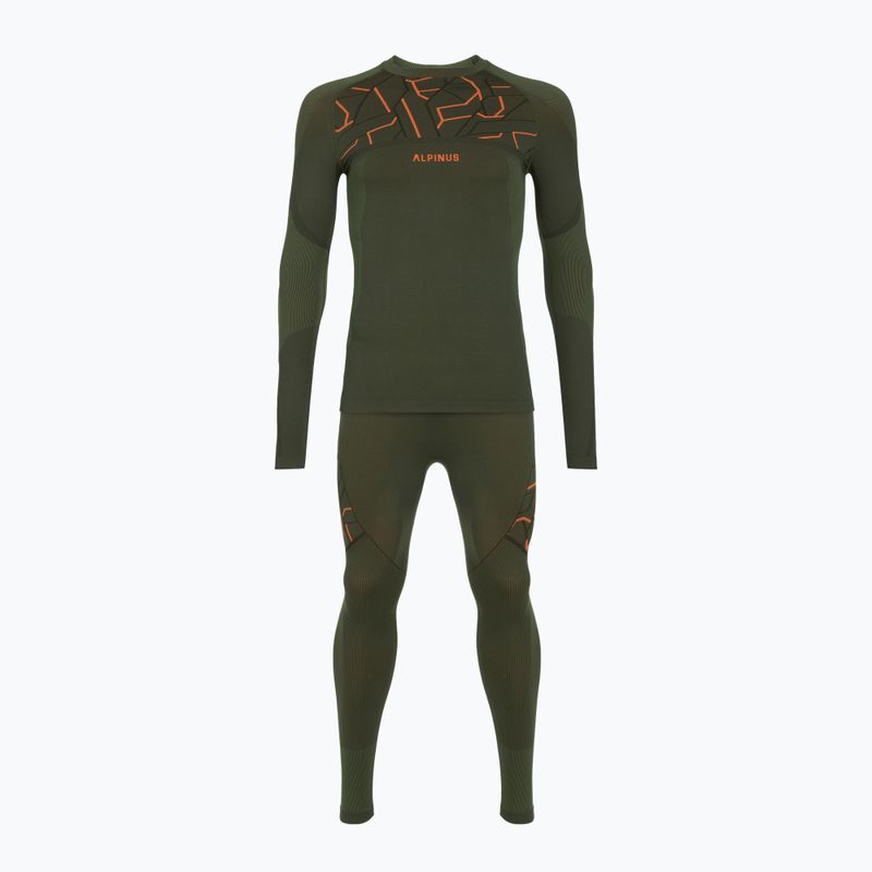 Herren Thermo-Unterwäsche-Set Alpinus Tactical Gausdal Set green/orange 9
