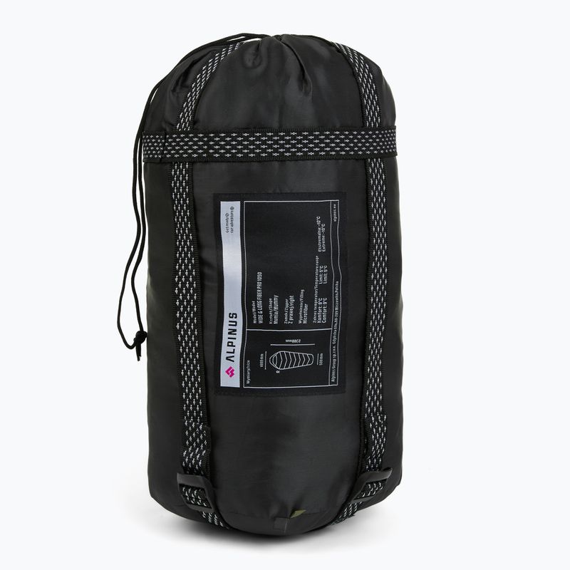 Schlafsack Alpinus Wide & Long Fiber Pro 1050 230 cm/rechts Kieferngrün 13