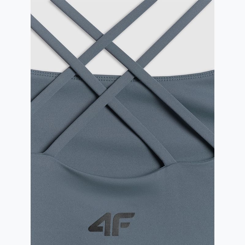 Damen-Trainingsshirt 4F Solar Punk FNK F0745 denim 3