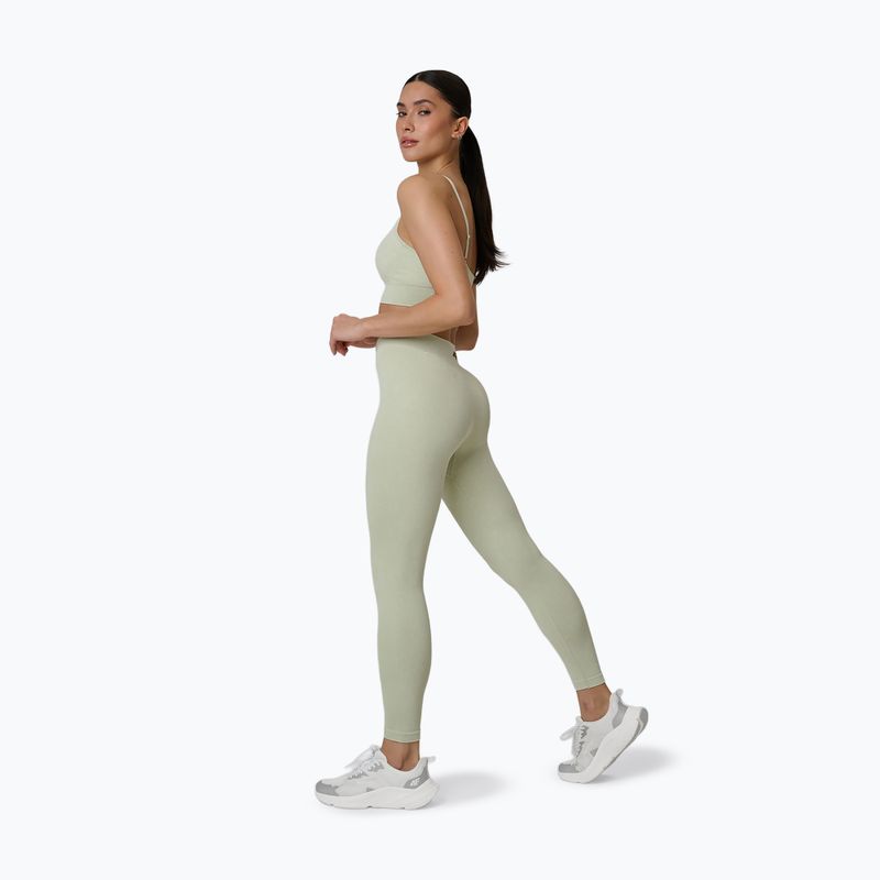 Damen-Trainingsleggings 4F Solar Punk FNK F399 light green allover 4