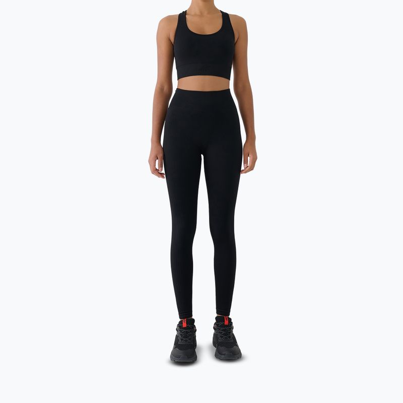 Damen-Trainingsleggings 4F Multiactive FNK F420 deep black 2