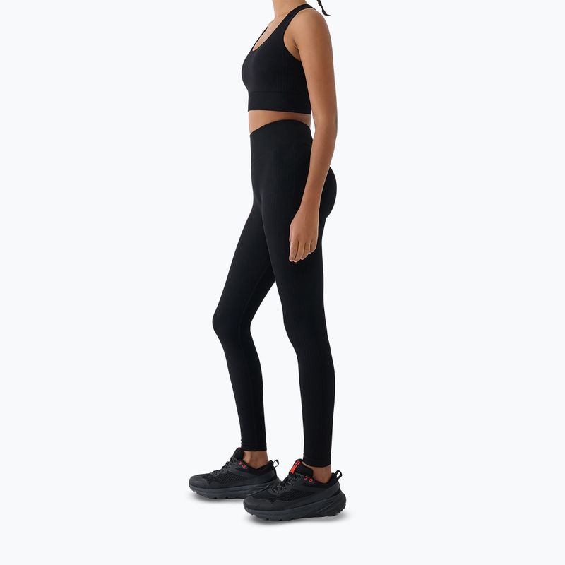 Damen-Trainingsleggings 4F Multiactive FNK F420 deep black 4