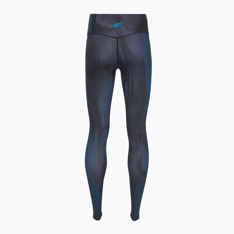 Damen-Trainingsleggings 4F Solar Punk FNK F454 sea green allover 10