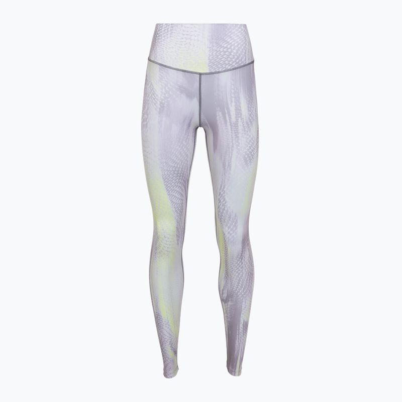 Damen-Trainingsleggings 4F Solar Punk FNK F454 light yellow allover 7