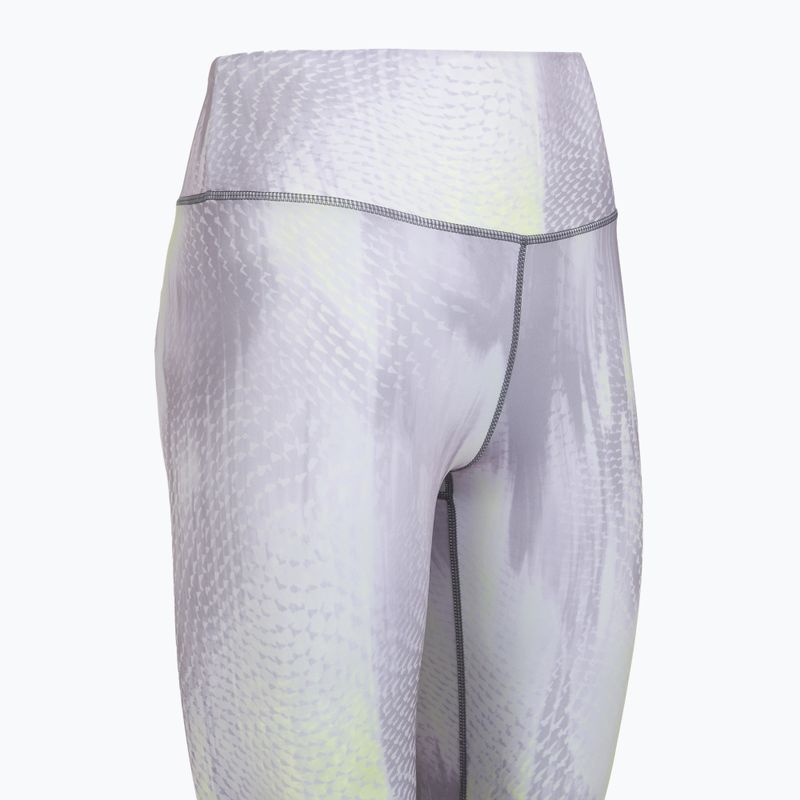 Damen-Trainingsleggings 4F Solar Punk FNK F454 light yellow allover 9