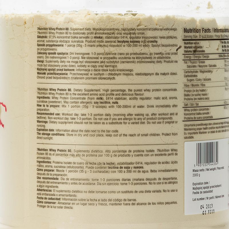 Molke 7Nutrition Protein 80 2kg weiße Schokolade-Kirsche 7Nu000235 2