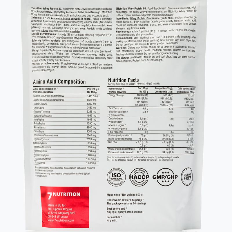 Molke 7Nutrition Protein 80 500g caffe latte 7Nu000260 2