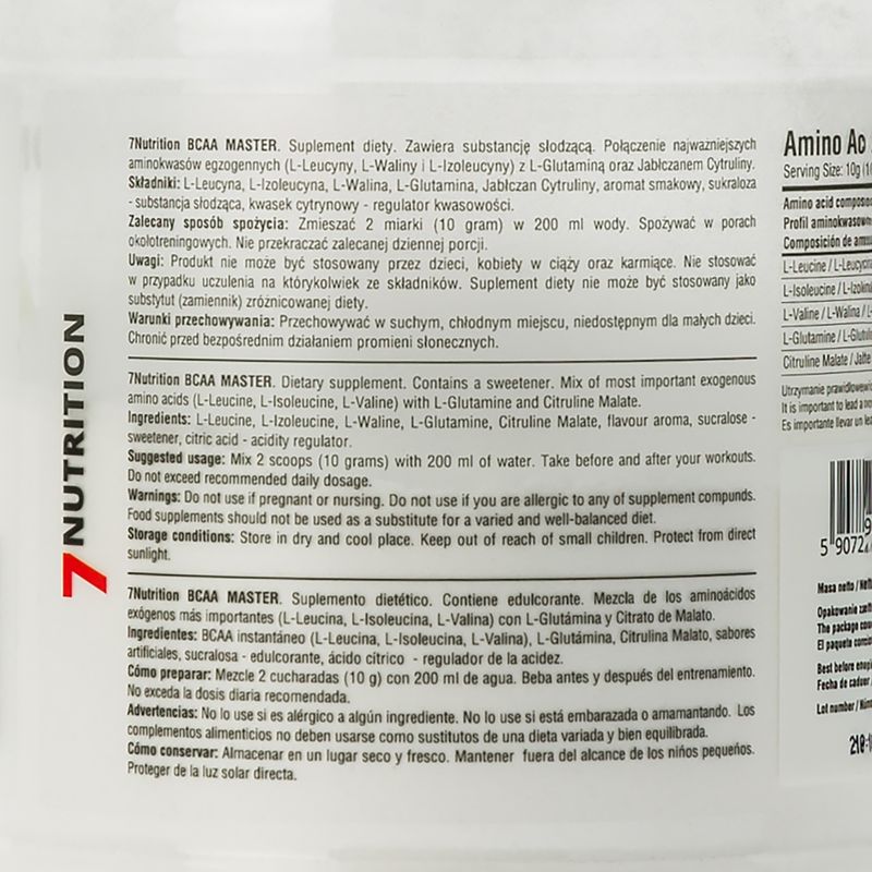 BCAA Master 7Nutrition Aminosäuren 500g Zitrone 7Nu000333-Zitrone 2