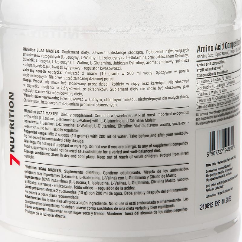 BCAA Master 7Nutrition Aminosäuren 500g orange 7Nu000333-orange 2