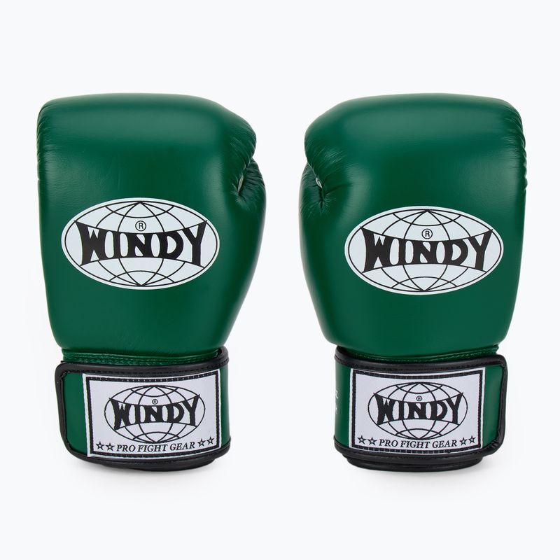 Boxhandschuhe WINDY Classic Genuine Leather green 2