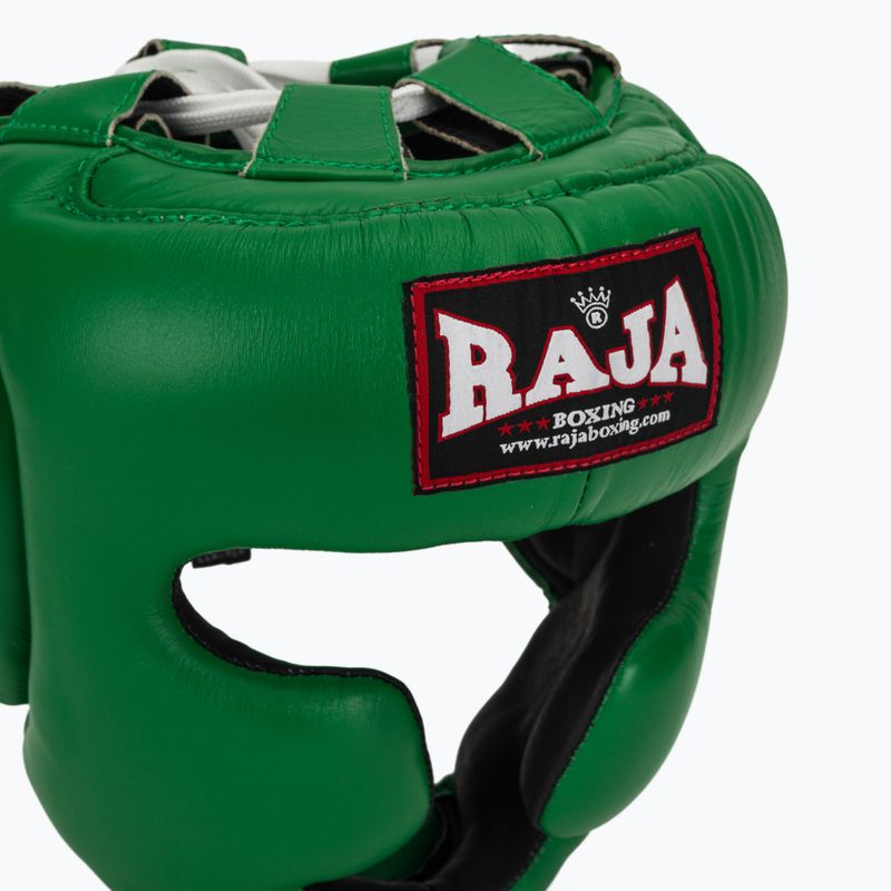 Boxhelm RAJA BOXING Genuine Leather green 4