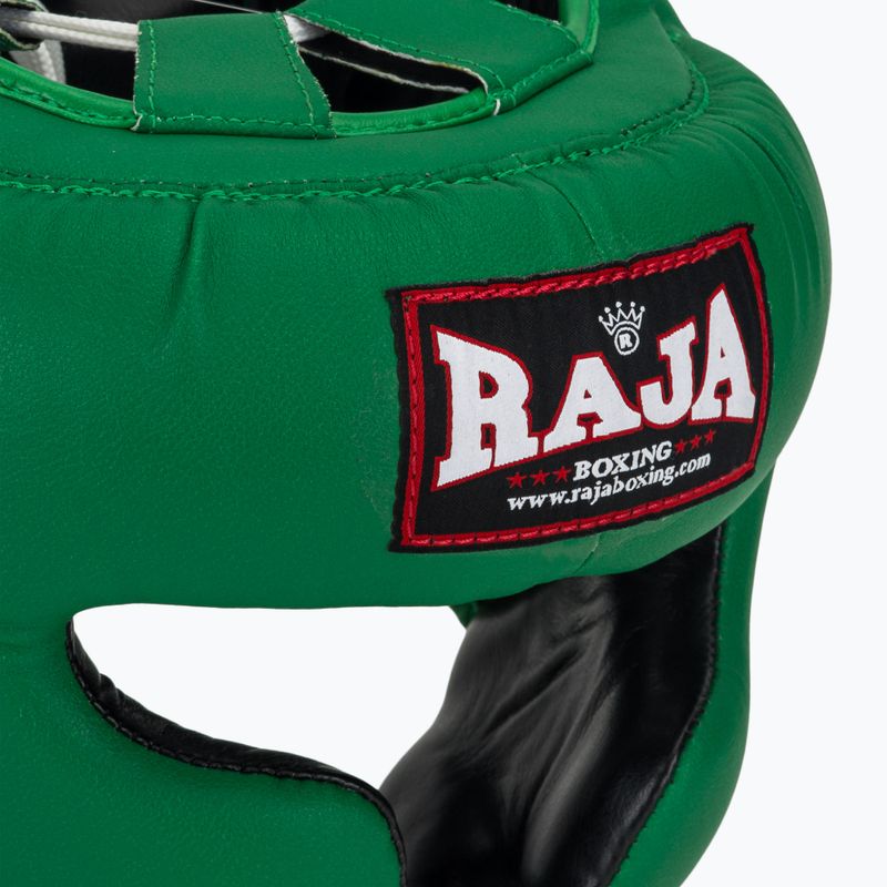 Boxhelm RAJA BOXING Semi Leather green 4