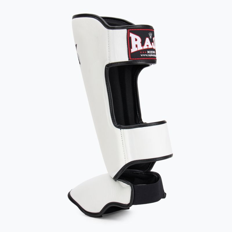 Schienbein- und Fußschützer RAJA BOXING Lightweight Shin Guards Genuine Leather white 3
