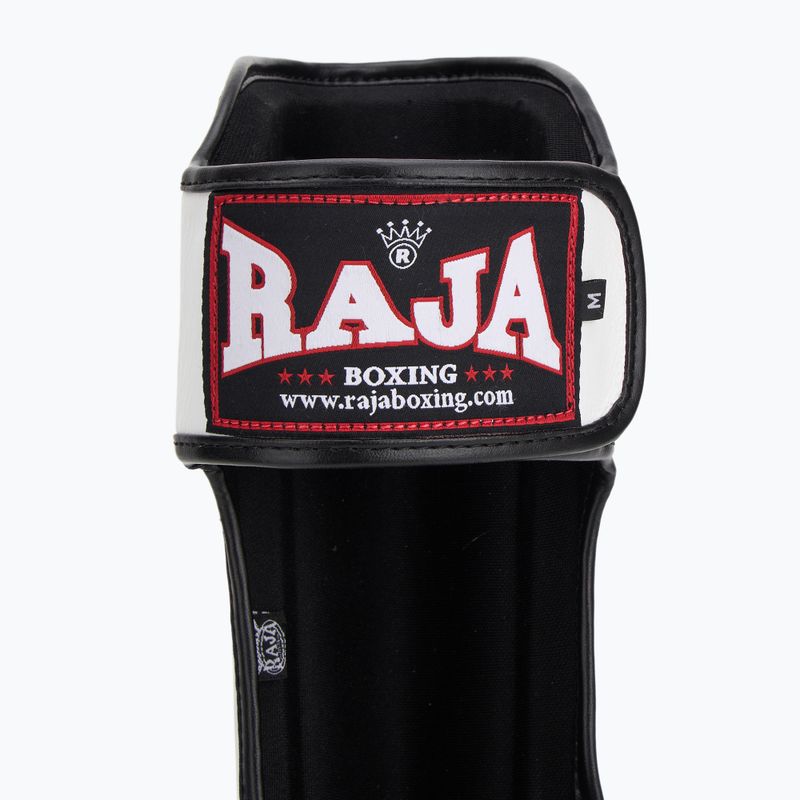 Schienbein- und Fußschützer RAJA BOXING Lightweight Shin Guards Genuine Leather white 6