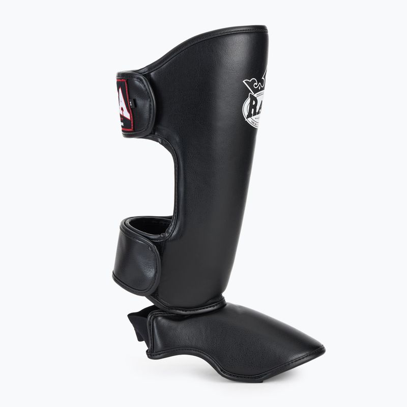 Schienbein- und Fußschützer RAJA BOXING Lightweight Shin Guards Semi Leather black 2
