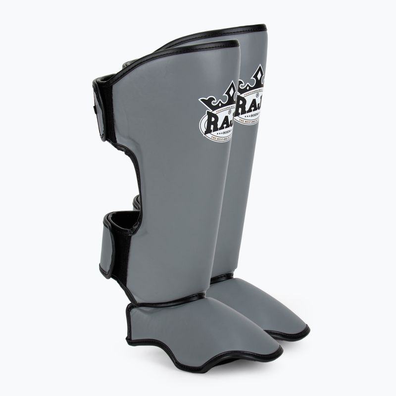 Schienbein- und Fußschützer RAJA BOXING Lightweight Shin Guards Semi Leather grey