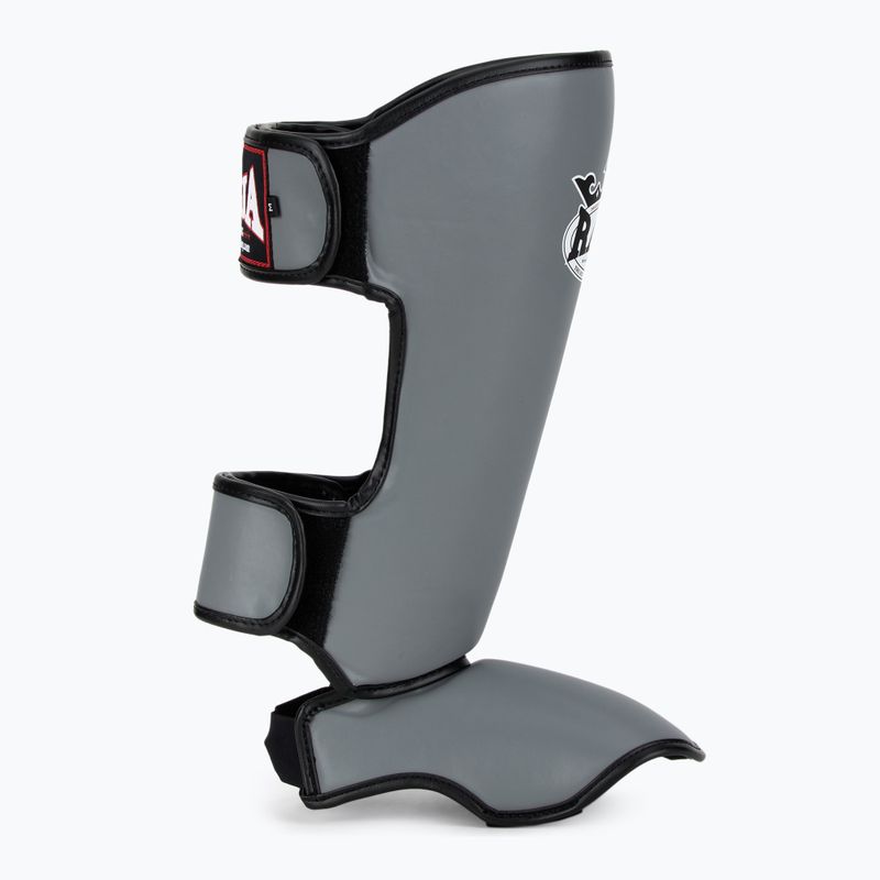 Schienbein- und Fußschützer RAJA BOXING Lightweight Shin Guards Semi Leather grey 2
