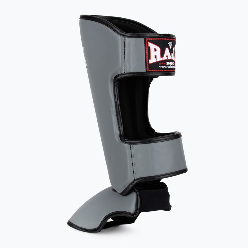 Schienbein- und Fußschützer RAJA BOXING Lightweight Shin Guards Semi Leather grey 3